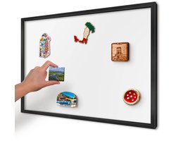 Artprintcave Wit Magneetbord mit Zwart Frame - 60x40 cm - Zuiver Wit Wandbord Magnetisch - Minimalist Magneet Bord mit Frame - Achtergronden En Patronen