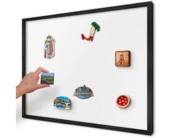 Artprintcave Wit Magneetbord mit Zwart Frame - 70x50 cm - Zuiver Wit Bord Voor Magneten - Minimalist Notitiebord - Achtergronden En Patronen