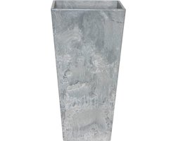 Artstone - Vaas Ella - 26x49 - Grijs - Bloempot voor binnen en buiten - Milieuvriendelijk - Sterk en licht - Met drainagesysteem