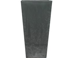 Artstone - Vaas Ella - 26x49 - Zwart - Bloempot voor binnen en buiten - Milieuvriendelijk - Sterk en licht - Met drainagesysteem