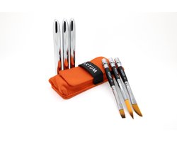 Artum - Reis Penselenset 3 Delig Mix - Aquarel Schilderen Onderweg - Diervriendelijk - Inclusief Opbergtasje