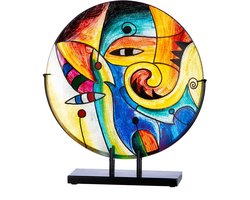 Artwork - glazen schaal in standaard - handgemaakt - 10x38x42 - glas