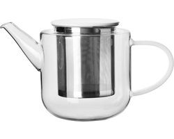 Asa Coppa Glass theepot met filter 1.1L wit