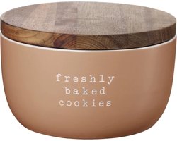 Asa Hey voorraaddoos met deksel D15cm H9cm 'freshly baked cookies'