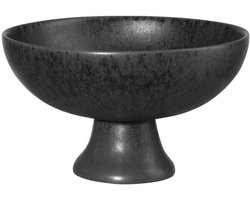 ASA kom op voet, zwart ijzer d. 14 cm, h. 8,5 cm
