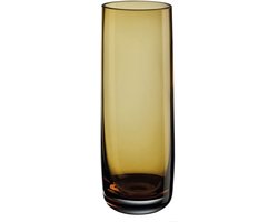ASA Selection ajana vaas / windlicht amber, bloemenvaas, decoratieve vaas, glas, geel, H 22 cm, 88013009
