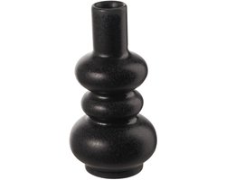 ASA Selection como vaas Black Iron, bloemenvaas, tafelvaas, decoratieve vaas, aardewerk, matzwart, H 12 cm, 83090174
