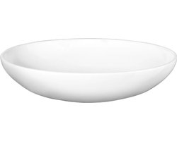 Asa Selection - Diepe Borden A Table, Pastaborden & Soepborden - Pasta Plate, Fine Bone Porselein - Wit, Vaatwasserbestendig - Ø 22 cm, 4 Stuks