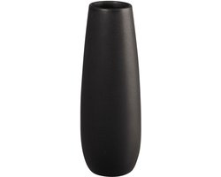 ASA Selection ease Vaas Black Iron, bloemenvaas, tafelvaas, decoratieve vaas, aardewerk, matzwart, H 25 cm, 91031174
