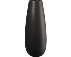 ASA Selection ease Vaas Black Iron, bloemenvaas, vloervaas, decoratieve vaas, aardewerk, matzwart, H 45 cm, 92031174
