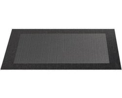 ASA Selection Geweven Rand Placemat - 33 x 46 cm - Antraciet