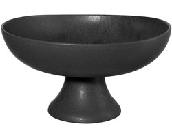 ASA Selection Grande fruitschaal op voet, schaal, decoratieve schaal, kom, aardewerk, Black Iron, Ø 33 cm, 4789174