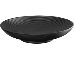 ASA Selection Japandi schaal, decoratieve schaal, serveerschaal, aardewerk, zwart, Ø 35 cm, 73046174