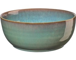 Asa Selection Kom Poke Bowl - Muesli Bowl, Rijstkom - Bowl - Aardewerk, Tamari Blauw - Vaatwasserbestendig, Magnetronbestendig, 800 ml, 18 cm