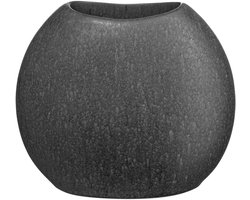 ASA Selection Moon vaas, tafelvaas, decoratieve vaas, bloemenvaas, aardewerk, Black Iron, H 16 cm, 91214174