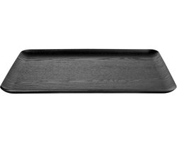 ASA Selection wood houten dienblad rechthoekig, dienblad, serveerblad, wilgenhout, zwart, 36 x 28 cm, 53712970