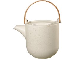 ASA - Sencha - Theepot met houten handvat - Porselein - Wit