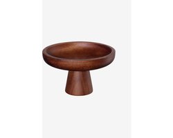 Asa Wood Dark bowl op voet D15cm H8cm acacia