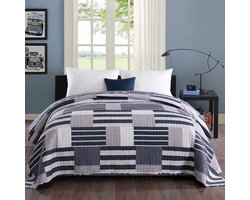 Asaam 1Pc Sprei Quilt Dubbele Bed-Gewatteerde Patchwork -Omkeerbaar Ontwerp -Sprei Gewatteerde -Deken -Home -Textiel Decor.
