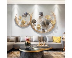 Asaam 3D creatieve ijzeren -Wandsculptuur decoratie- Metalen wandsamenstelling- ijzeren wandsculpturen -Metalen afbeelding