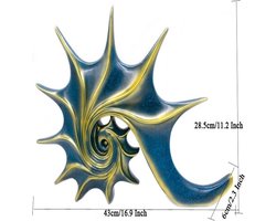 Asaam-Decoratie Ornamenten- Schelp Standbeeld Zeeslak - Dier Sculpturen- Whelk Beeldjes -Ambachten Kerstcadeau -Veranda -Entree gaan-Thuiskantoor