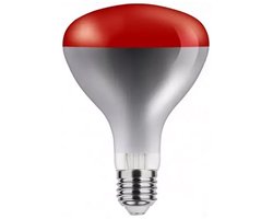 Asalite Infrarood Warmtelamp Rood R125 E27 - 100W - Rode Infraroodlamp - Ø125mm