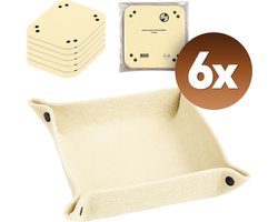 Asawa Puzzel sorteerbakjes - Sleutelbakje - Opberg bakjes - Puzzel accessoires - 6 stuks - Vilt - puzzeltafel - puzzelbord - puzzelmap