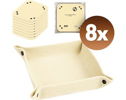 Asawa Puzzel sorteerbakjes - Sleutelbakje - Opberg bakjes - Puzzel accessoires - 8 stuks - Vilt - puzzeltafel - puzzelbord - puzzelmap