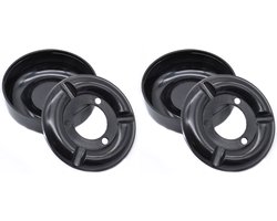 Asbak - 2x - zwart - melamine - D11,5 x H5 cm - terras asbak