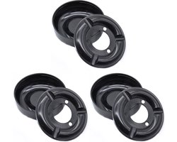 Asbak - 3x - zwart - melamine - D11,5 x H5 cm - terras asbak