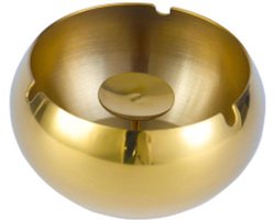 Asbak Bol Goud - Asbak - Asbakken - Asbak voor buiten - Asbak buiten - Buiten asbak - Bar accessoires - Asbakje - Kroeg decoratie - RVS - Cave & Garden