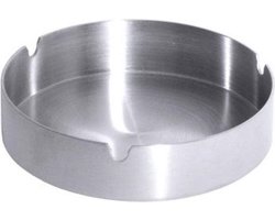 Asbak Horeca - Asbakken - 14cm - Asbak groot - Asbak - Buiten asbak - Asbak voor buiten - Asbak buiten - Asbak RVS - Asbak zilver - Bar accessoires - Kroeg decoratie - Cave & Garden