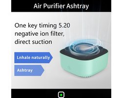 Asbak Met Afzuiging- perfect cadeau - Elektronische Asbak- CleanAir Asbak- Rookloze asbak-Automatische luchtzuiverende asbak-nieuwste ontwerp-Makkelijk te gebruiken-Multifunctioneel-Draagbare gadget-must-have voor rokers
