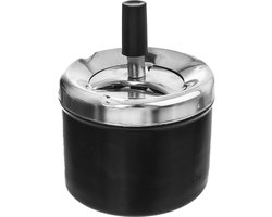 Asbak met Deksel Metaal 9,5 cm - Draaiasbak - Binnen en Buiten - Drukasbak