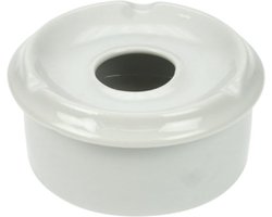 Asbak met deksel porselein 10 x 7 cm