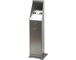 Asbak staand vepa bins zuil vrijstaand rvs