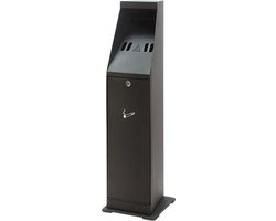 Asbak staand vepa bins zuil vrijstaand zwart
