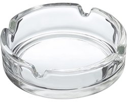 Asbak - transparant - D10 cm - glas - doorzichtige rookasbak - Tabaksbenodigdheid - rookgerei