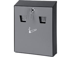 Asbak wand zwart/grijs