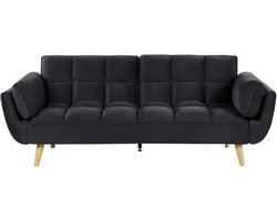 ASBY - Slaapbank - Zwart - Fluweel