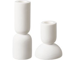 Åse kandelaar set van 2 wit.