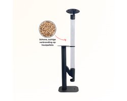 ASH Pelletkachel Flores – Terrasverwarmer & Grote Heater – 183 cm – Terrashaard – Zwart