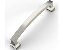 Asidrama 10 stuks 5 inch (128 mm) gatcentra keukenkast handgrepen, geborsteld satijn nikkel kast trekt keukenkast hardware voor kast lade handgrepen dressoir trekt