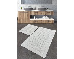 Asir - Badmat set (2 stuks) - Ecru - 50 x 60