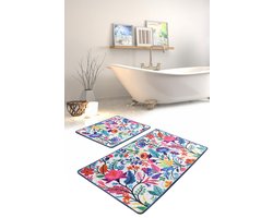 Asir-badmatset (2 stuks) - wit multicolor