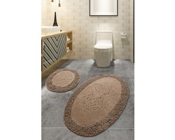Asir - Badmattenset (2 stuks) - Veelkleurig - 100% katoen - 60 x 100 x 2 cm
