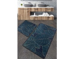 Asir - Badmattenset - 2 stuks - Veelkleurig - 60 x 100 cm en 50 x 60 cm