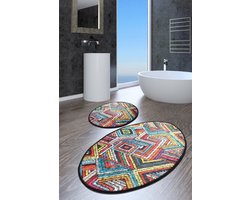 Asir - Badmattenset - Veelkleurig - 60 x 100 cm en 50 x 60 cm