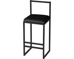 Asir - Barkruk - Zwart - 35 x 35 x 84 cm