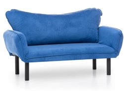Asir - Bedbank - Slaapbank – Sofa - 2-zits - Blauw - 140 x 65 x 70 cm